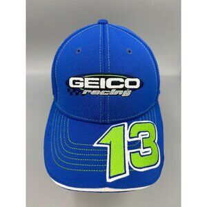 Geico Racing Casey Mears Hat Blue Adjustable Baseball Cap # 13 Motorsports
